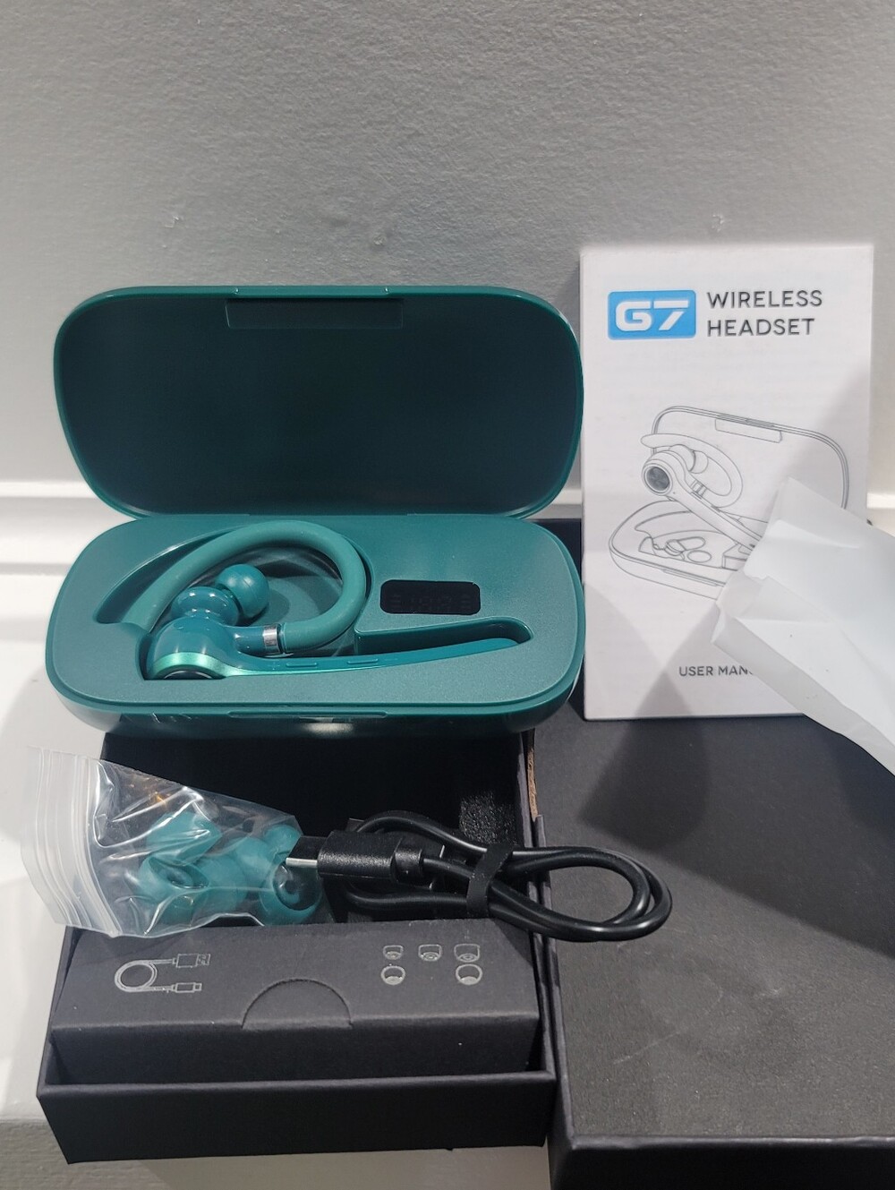 G7 Wireless Headset - Teal Bluetooth Earbuds